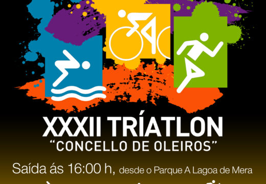 O sábado celébrase o XXXII Tríatlon Concello de Oleiros coa participación de 200 deportistas
